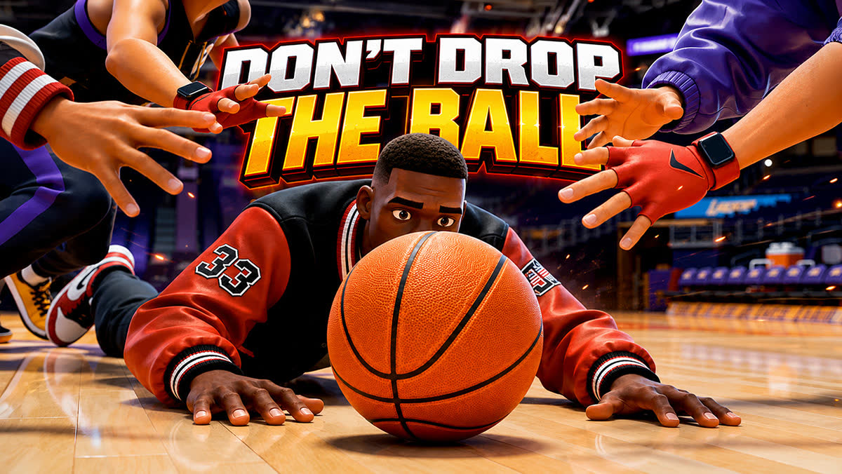 Gameplay from Don’t Drop the Ball, The BALL Foundation’s competitive Fortnite experience.